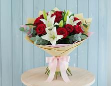 Букет цветов из:  Лилии и Розы #REPLACE_PRED# Радовицкий
