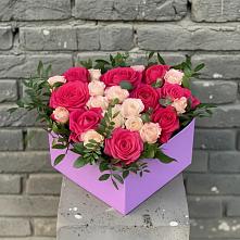 Цветочная композиция из Розы в коробке в Радовицкий