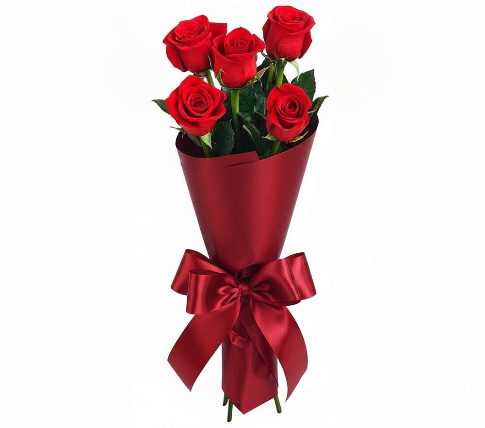 Букет 5 Красных роз Эдлесс Лав в Радовицкий