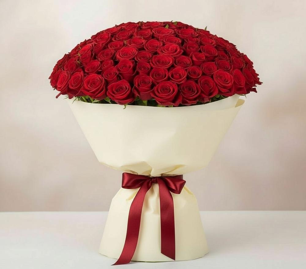 Букет 101 Красная роза Милано в Радовицкий