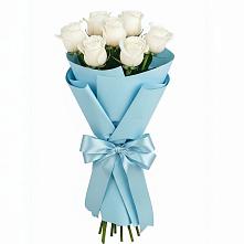 Букет 7 белых роз Проуд в Радовицкий