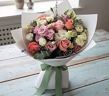 Букет цветов из:  Розы, Лизиантусы и Гвоздики #REPLACE_PRED# Радовицкий