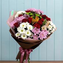 Букет цветов из:  Розы, Хризантемы и Альстромерии в Радовицкий