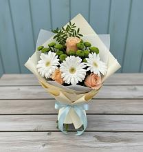 Букет цветов из:  Герберы, Розы и Хризантемы в Радовицкий