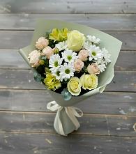Букет цветов из:  Альстромерии, Розы и Хризантемы в Радовицкий