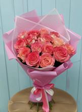 Букет 15 Розовых роз Равель в Радовицкий